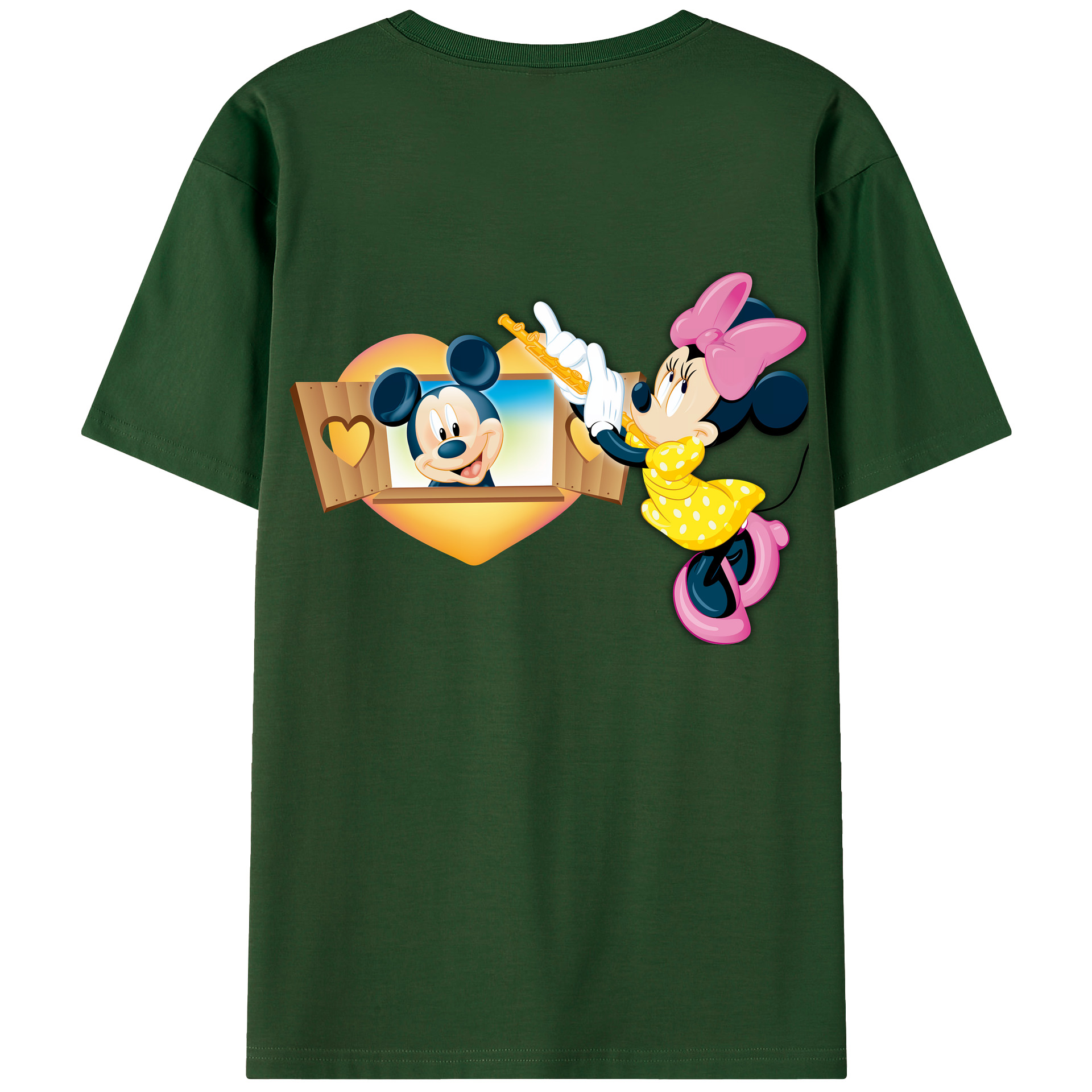 （画像用） ミッキーマウス Mickey Mouse 綿100％半袖Tシャツ（背面プリント）